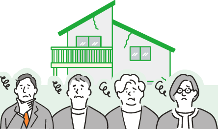 悩んでいる人々