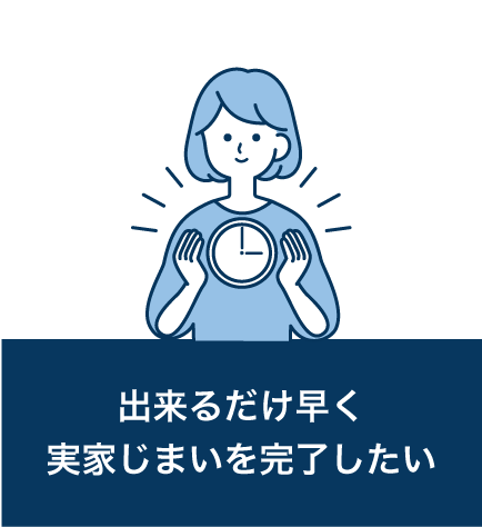 出来るだけ早く実家じまいを完了したい